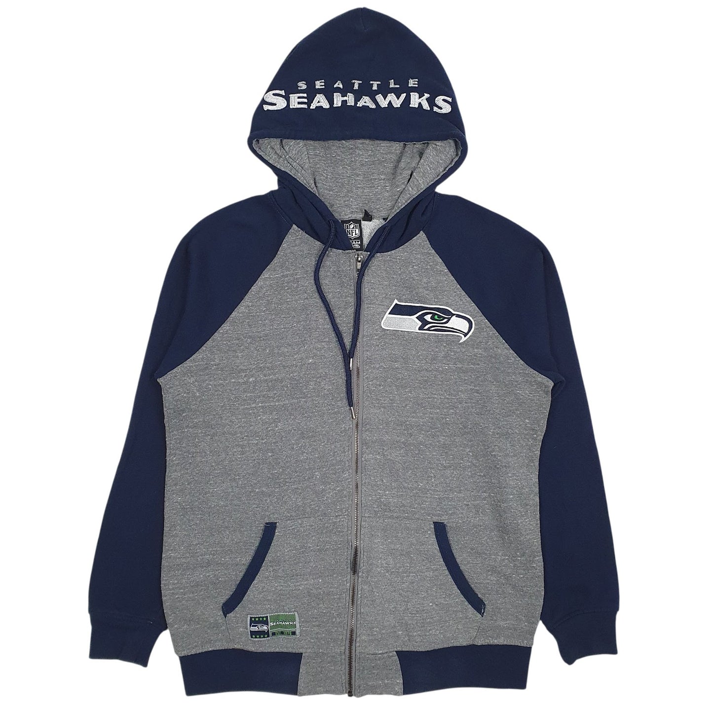 Mens Grey NFL Seattle Seahawks Full Zip Jumper