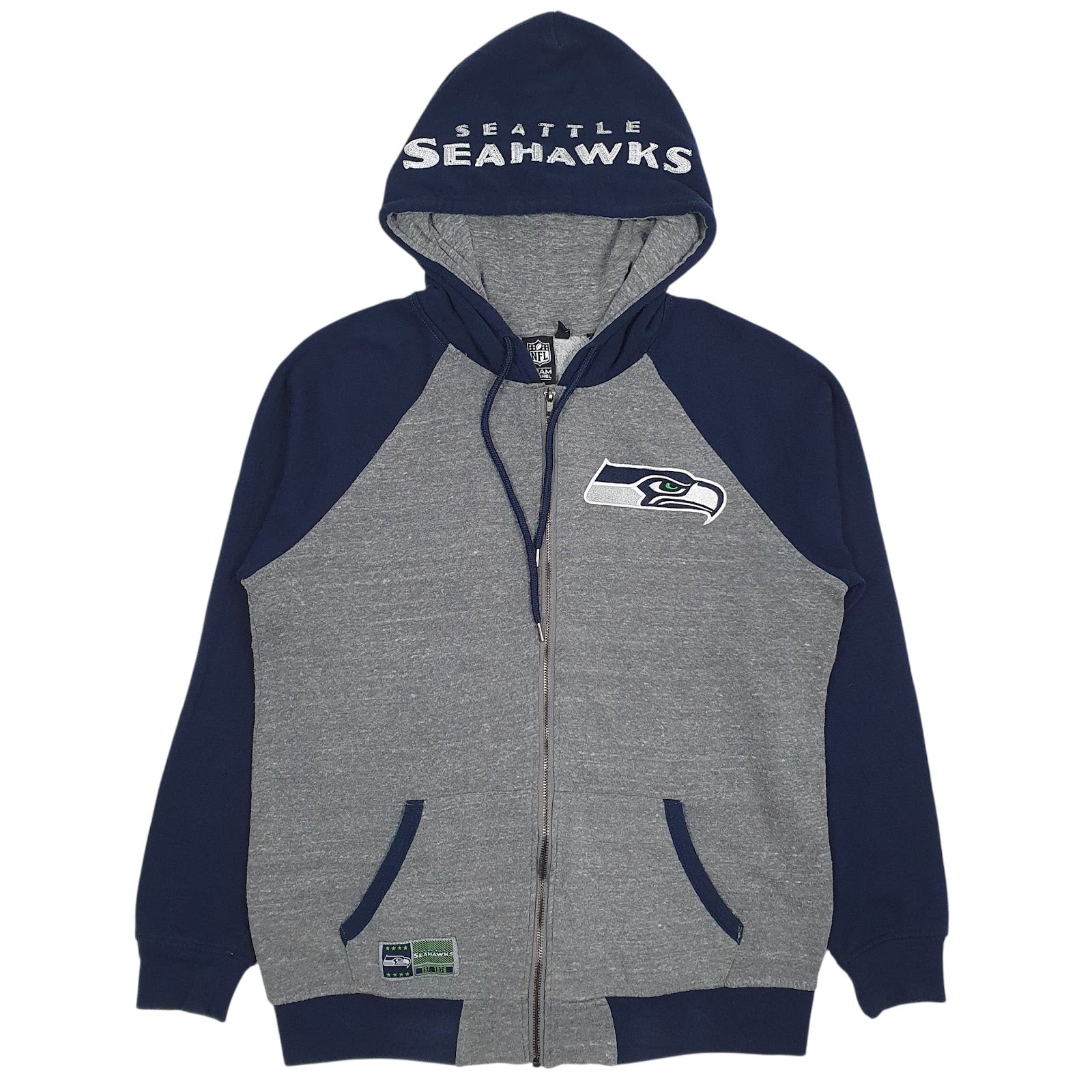 Mens Grey NFL Seattle Seahawks Full Zip Jumper