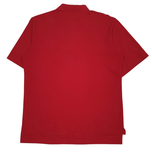 Mens Red Adidas Vintage  Polo Shirt
