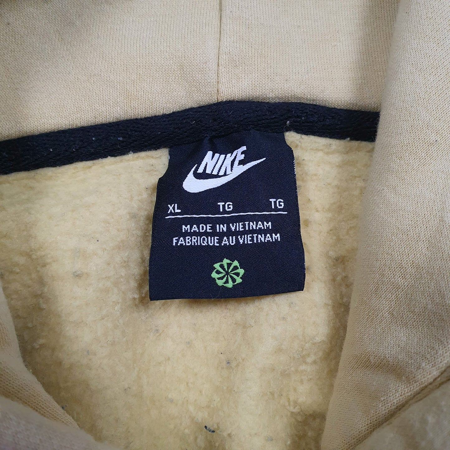 Womens Yellow Nike Heavyweight Hoodie Jumper