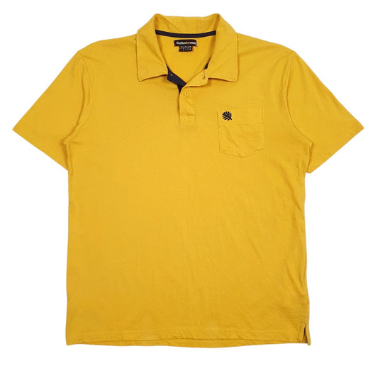 Mens Yellow Atlas  Short Sleeve Polo Shirt