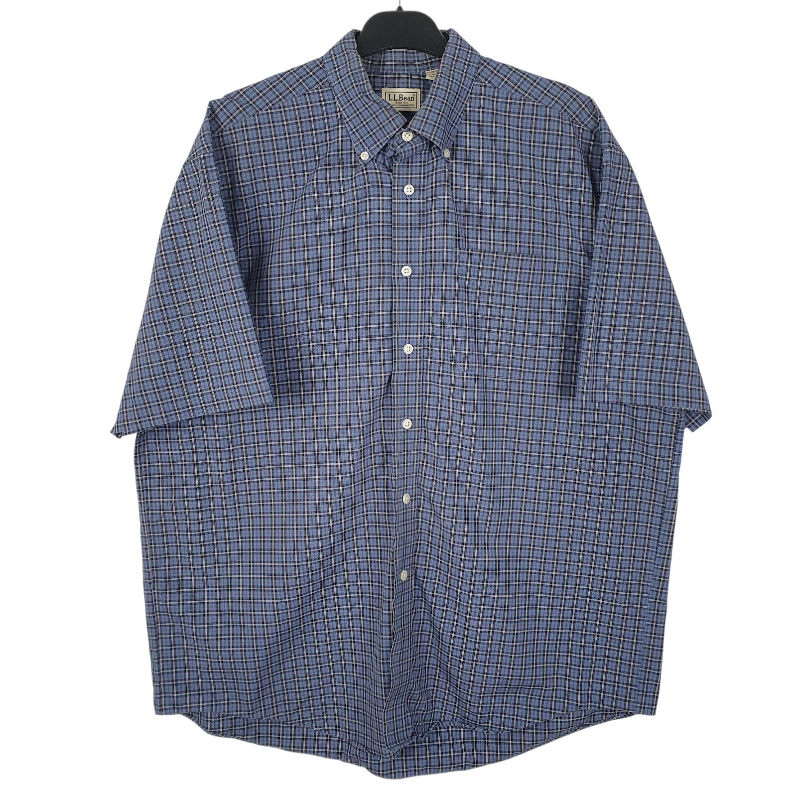 Mens Blue L.L.Bean  Short Sleeve Shirt