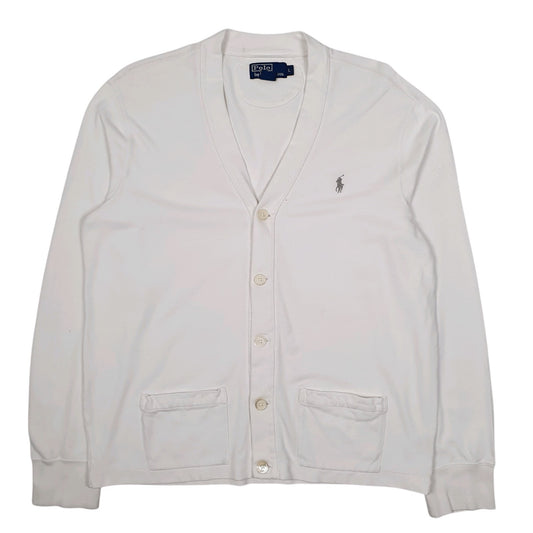 Mens White Polo Ralph Lauren  Cardigan Jumper