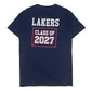 Mens Navy Fruit Of The Loom   T Shirt