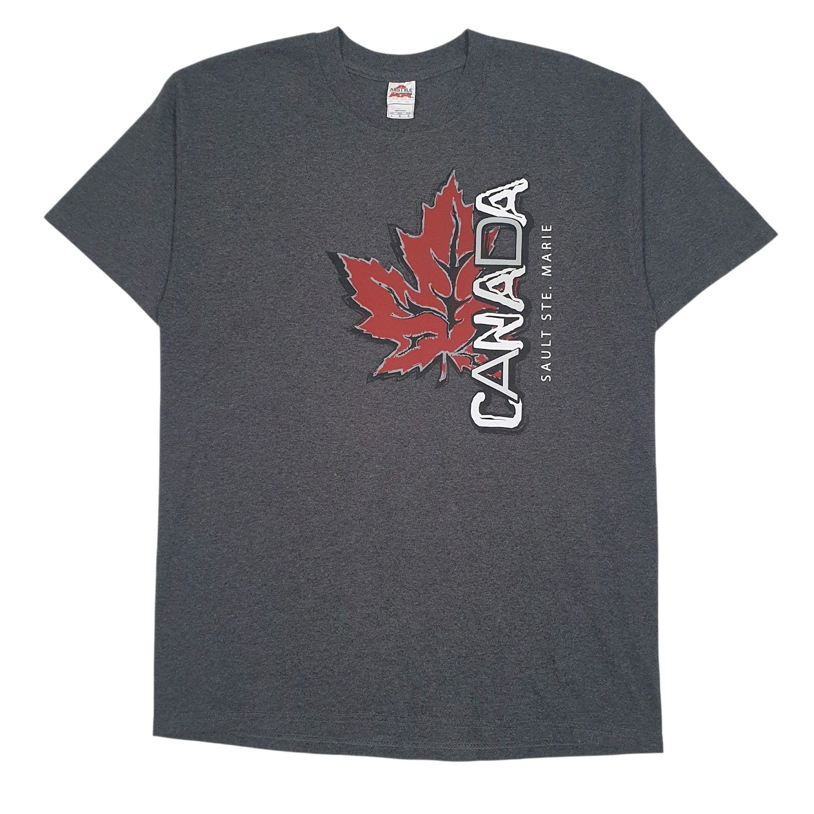 Mens Grey Al Style Canada Short Sleeve T Shirt