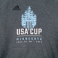 Mens Grey Adidas USA Cup Hoodie Jumper