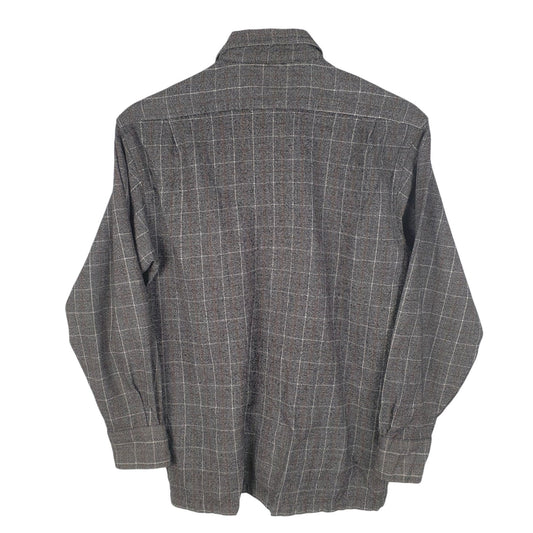 Mens Grey Glossy Flannel  Shirt
