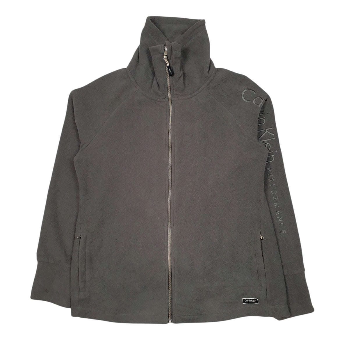 Womens Grey Calvin Klein  Full Zip Jumper