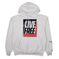 Mens White Champion Live Free Red Rocks Church Hoodie Jumper