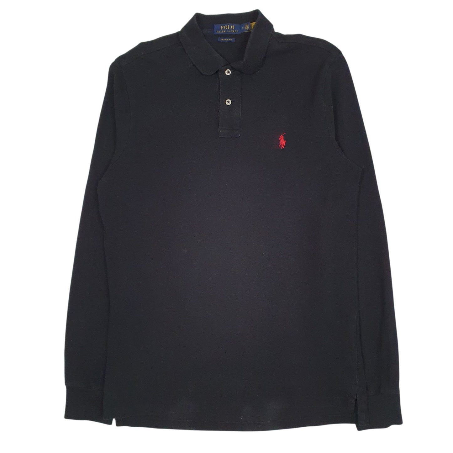 Mens Black Polo Ralph Lauren  Long Sleeve Polo Shirt