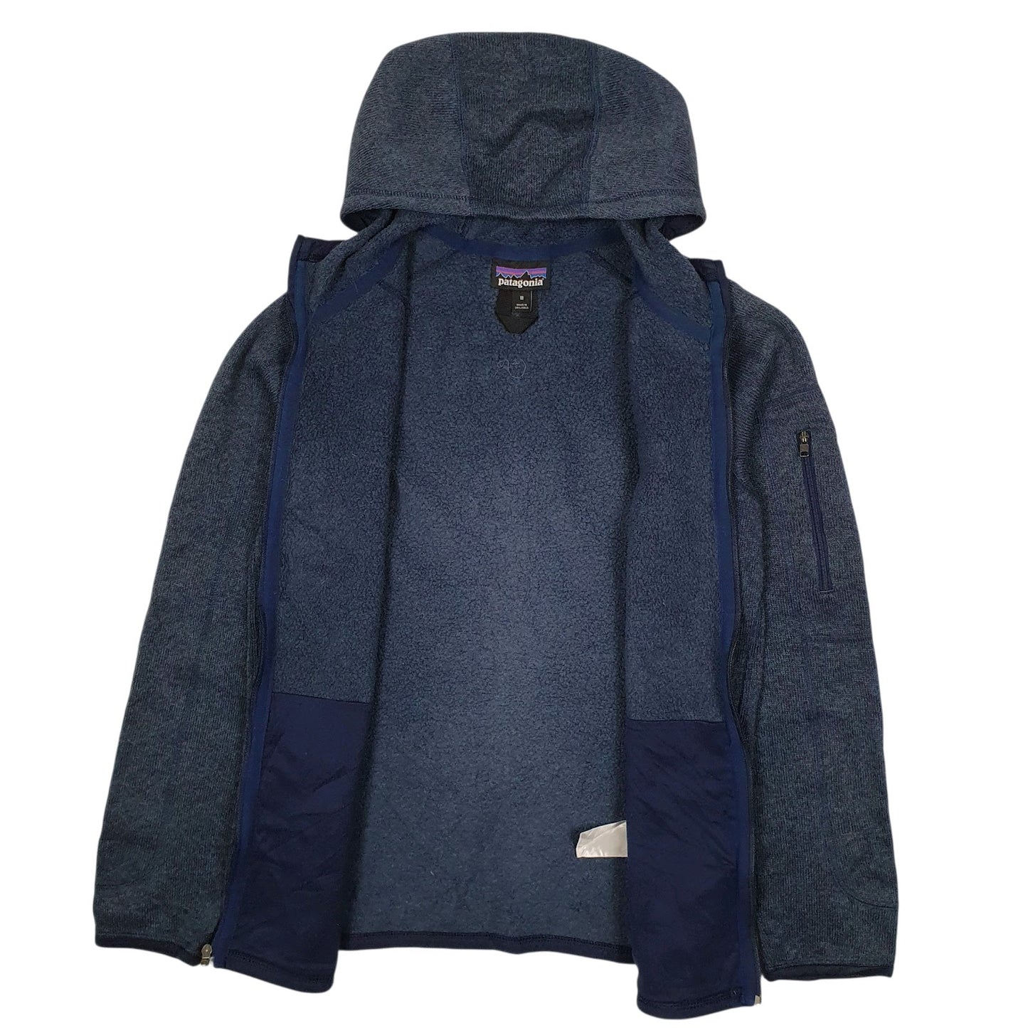 Womens Navy Patagonia Better Sweater Hoodie Full Zip Jumper