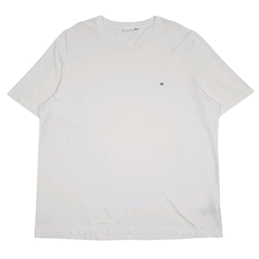 Mens White Calvin Klein  Short Sleeve T Shirt
