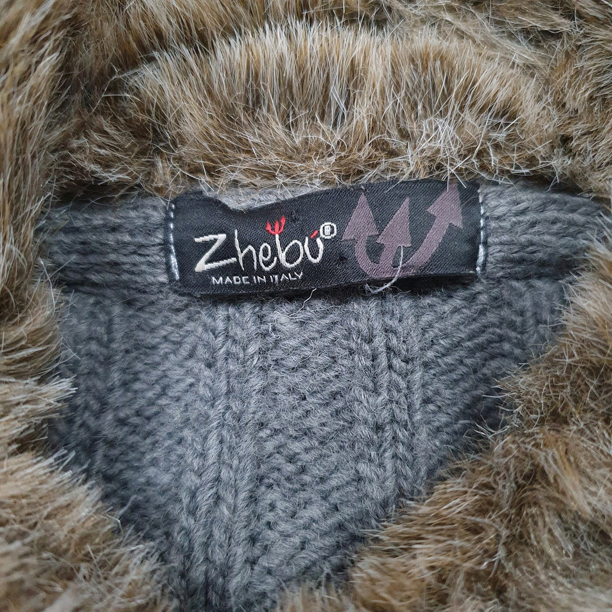 Womens Grey Zhebu Knit Cardigan Jumper