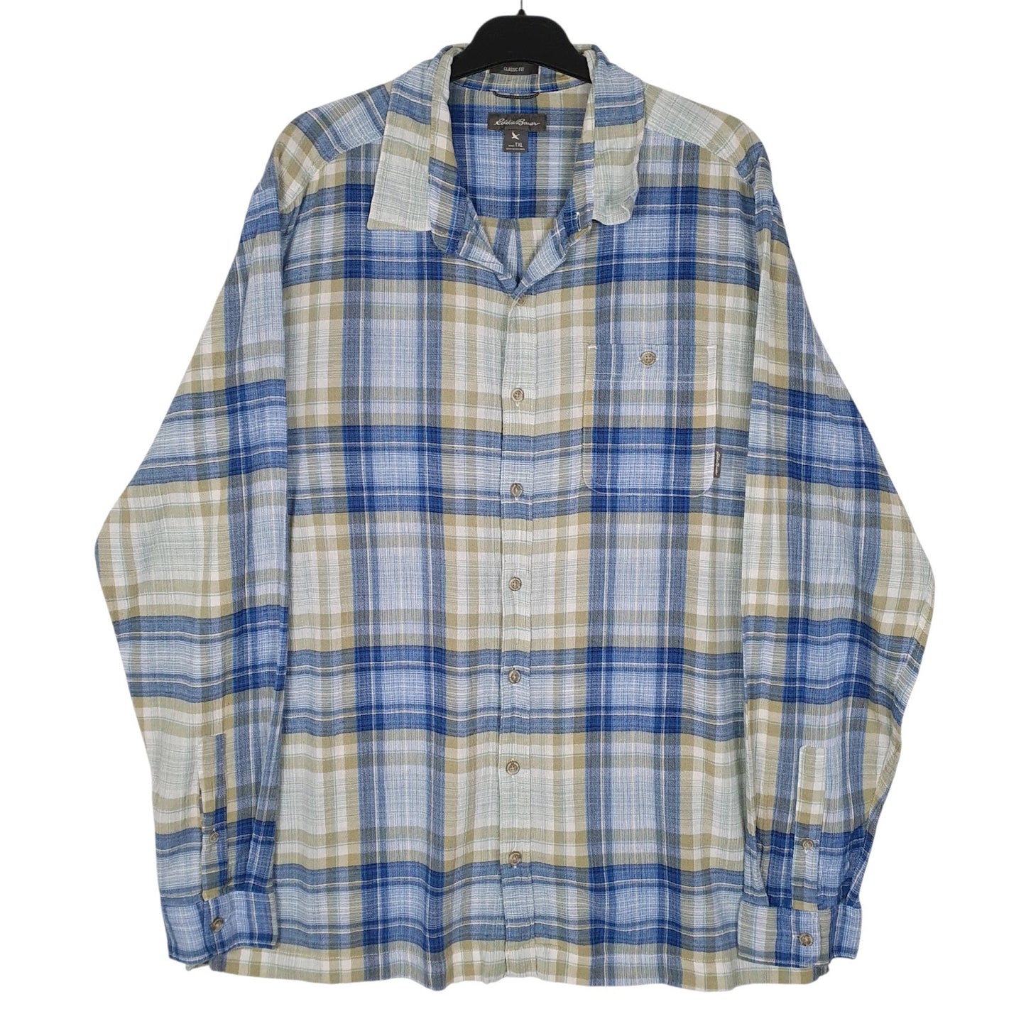 Mens Blue Eddie Bauer  Long Sleeve Shirt