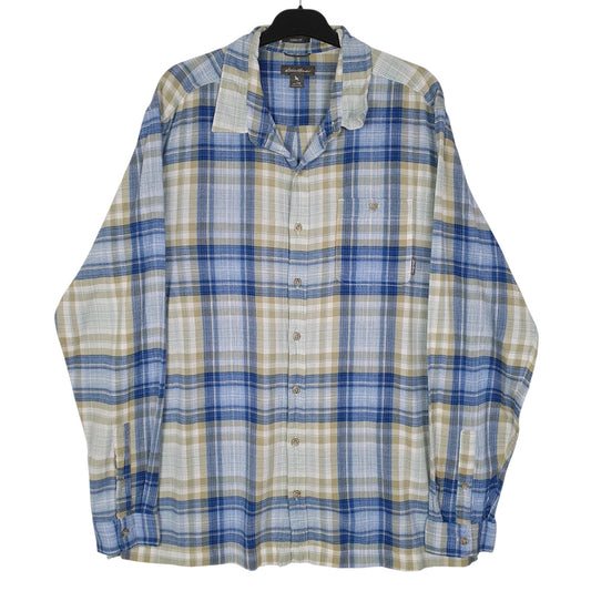 Mens Blue Eddie Bauer  Long Sleeve Shirt