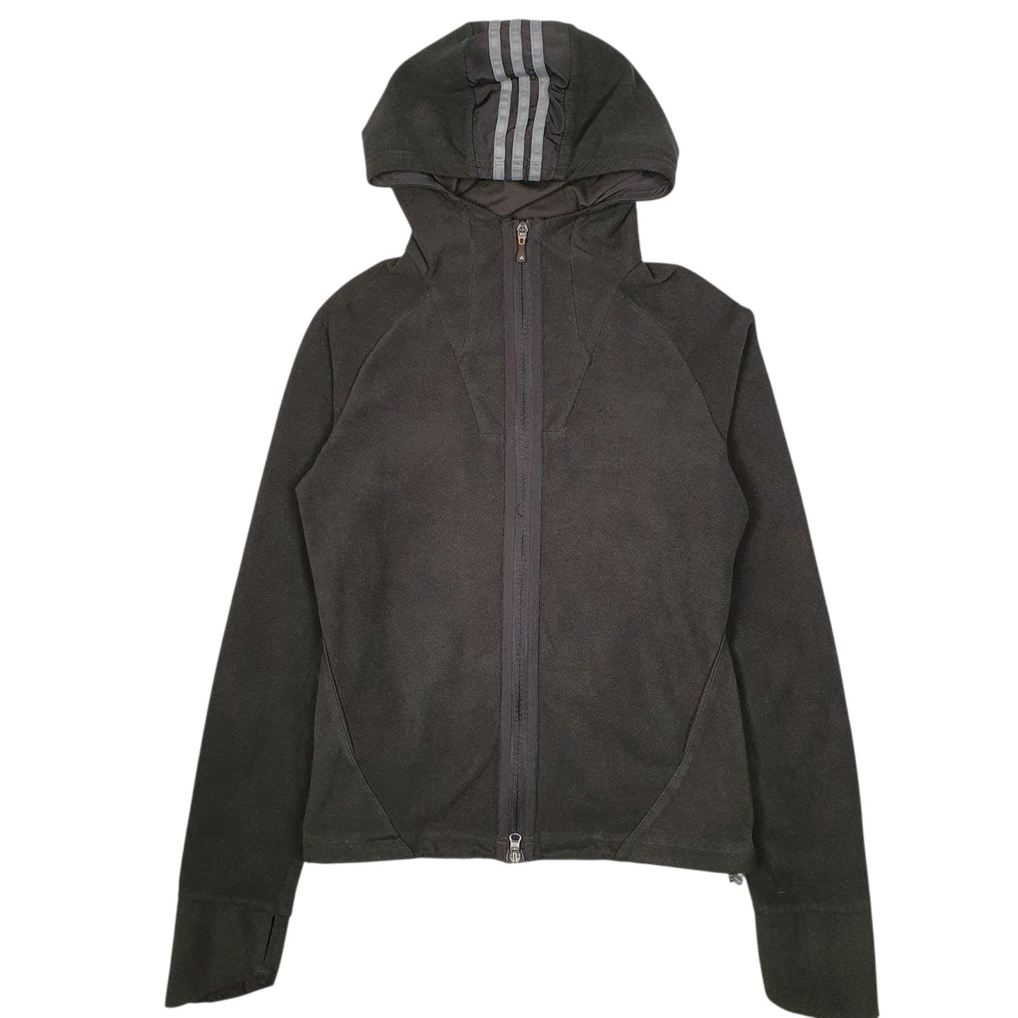 Womens Grey Adidas Hoodie Full Zip Jumper