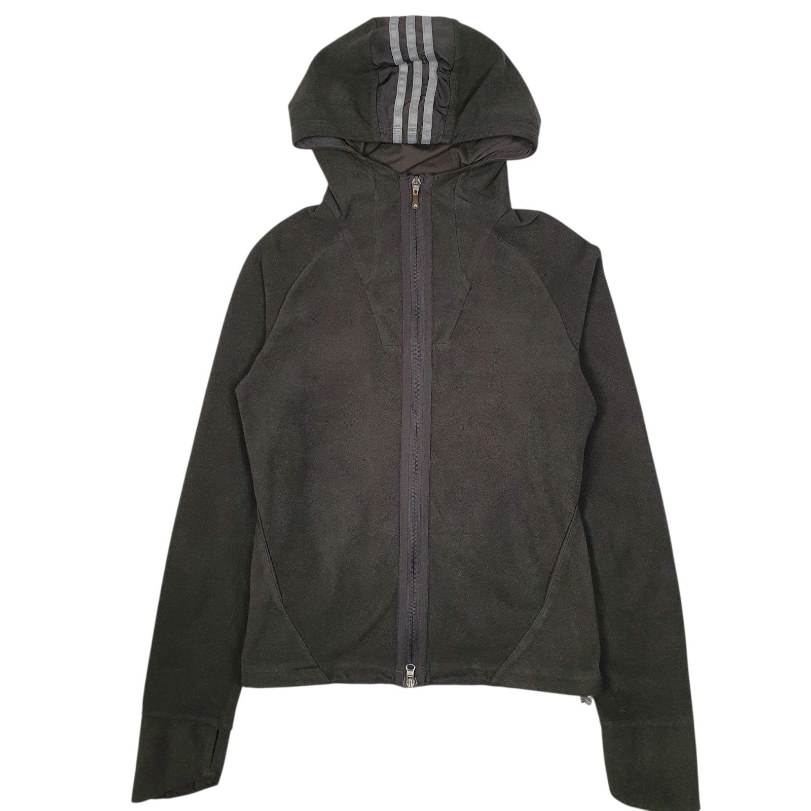 Womens Grey Adidas Hoodie Full Zip Jumper