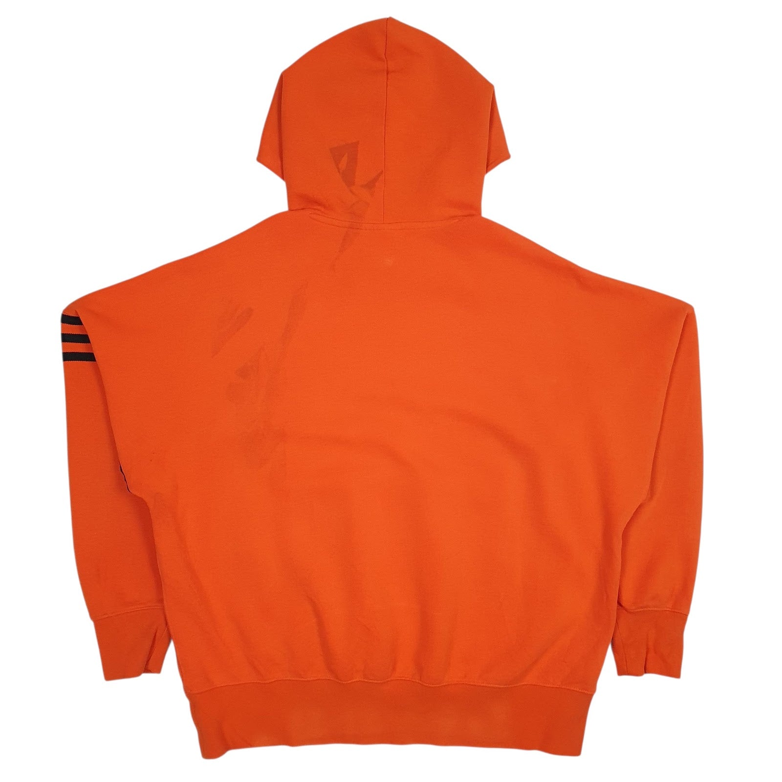 Mens Orange Adidas Baggy Hoodie Jumper