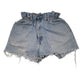 Womens Blue Levis Distressed Denim Shorts