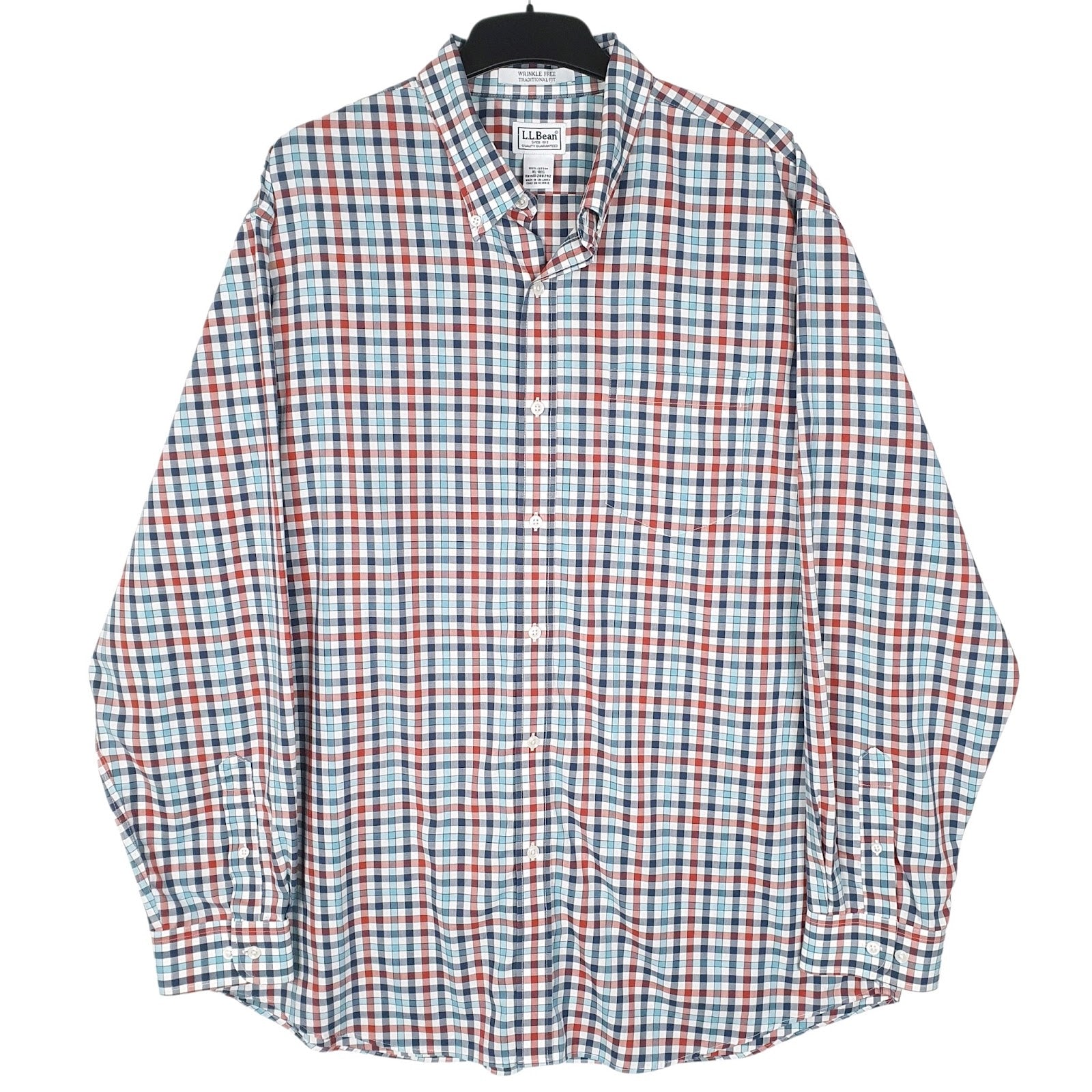Mens Blue L.L.Bean  Long Sleeve Shirt