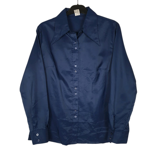 Womens Navy Unbranded  Long Sleeve Shirt