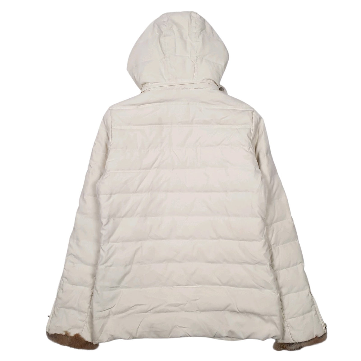 Womens Cream Hi-Look Parka  Coat
