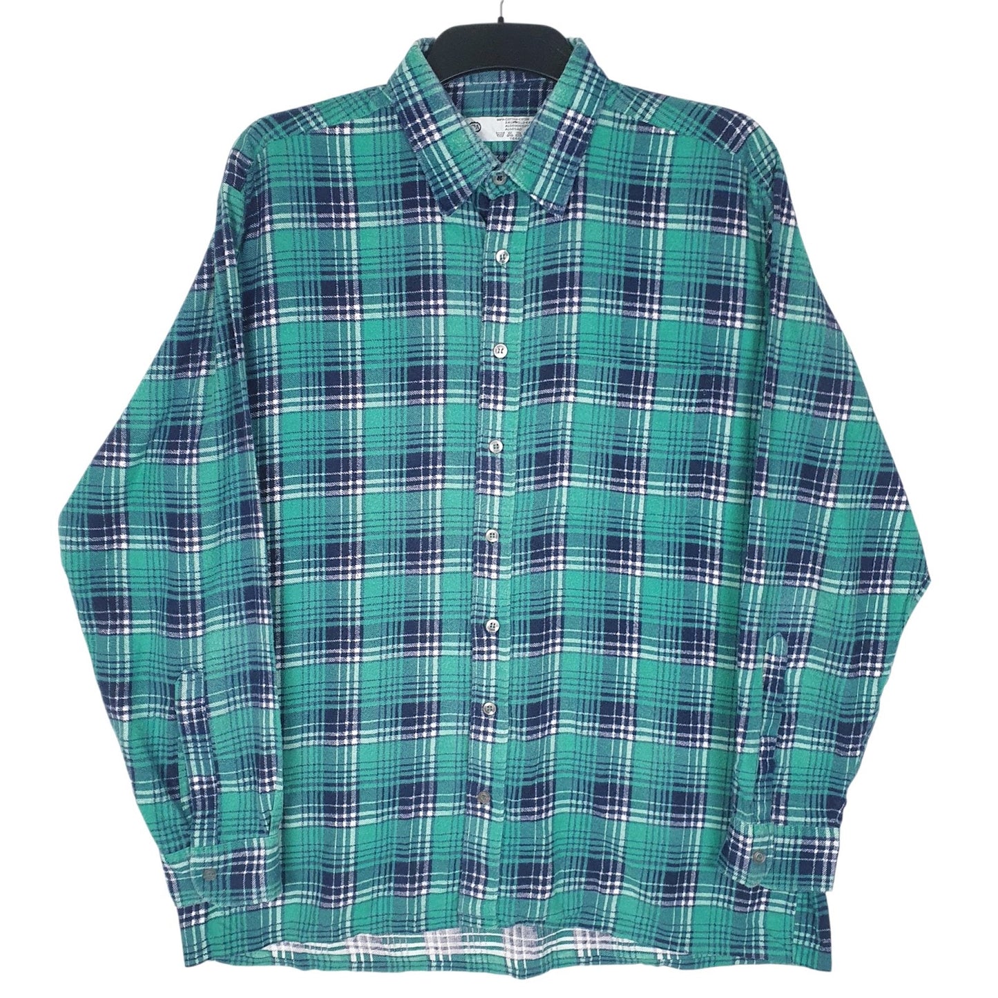 Mens Green C&A Vintage Flannels Long Sleeve Shirt