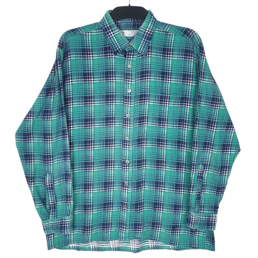 Mens Green C&A Vintage Flannels Long Sleeve Shirt