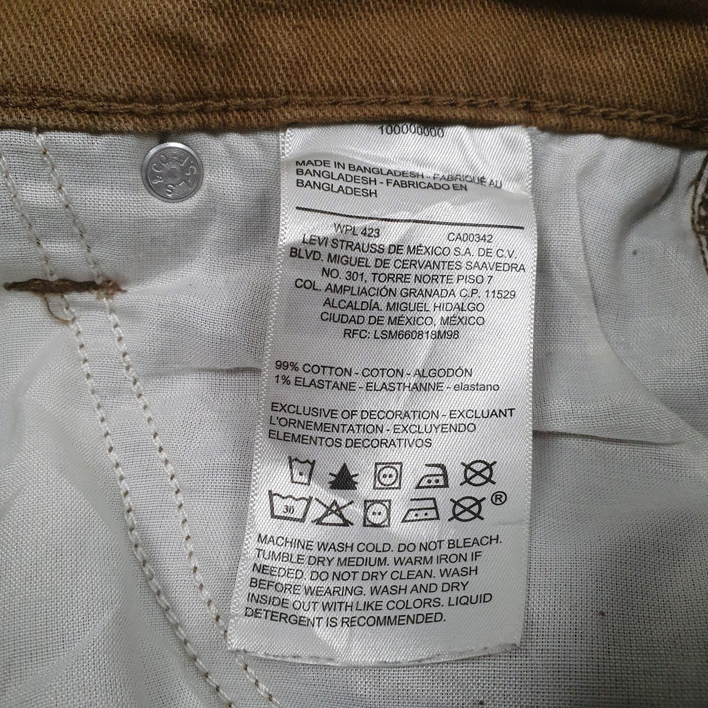 Mens Brown Levis Carpenter  Jeans