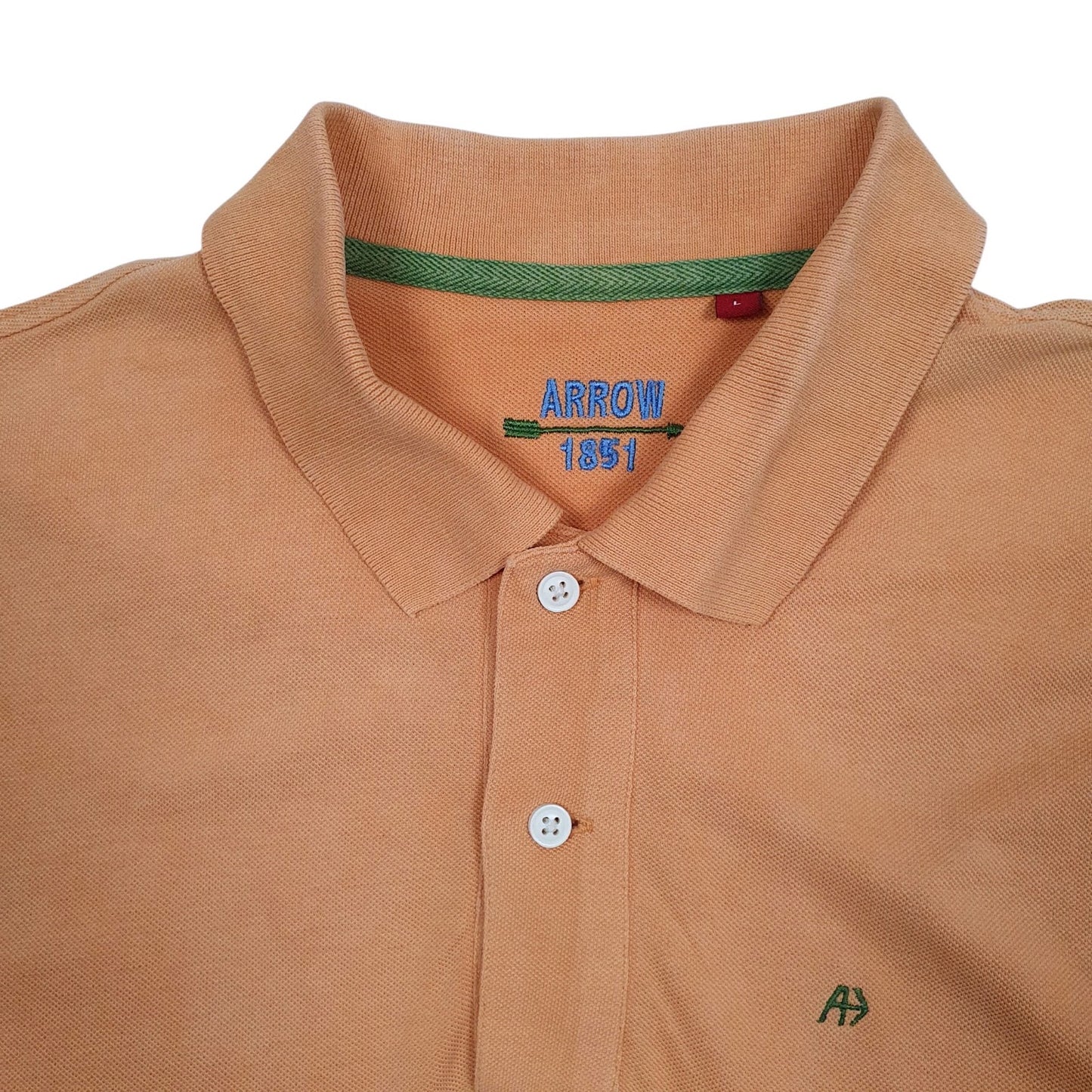 Mens Orange Arrow   Polo Shirt