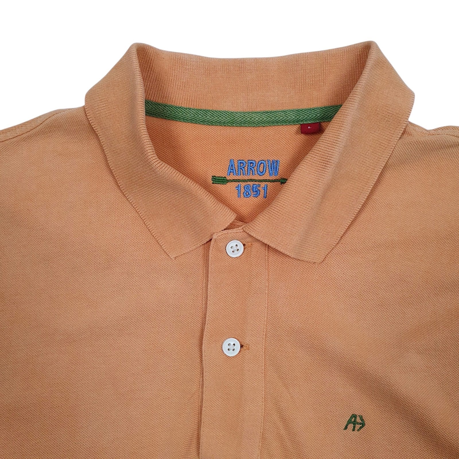 Mens Orange Arrow   Polo Shirt