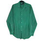 Mens Green Polo Ralph Lauren Vintage 90s Long Sleeve Shirt