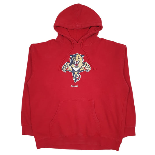 Mens Red Reebok NHL Florida Panthers Hoodie Jumper