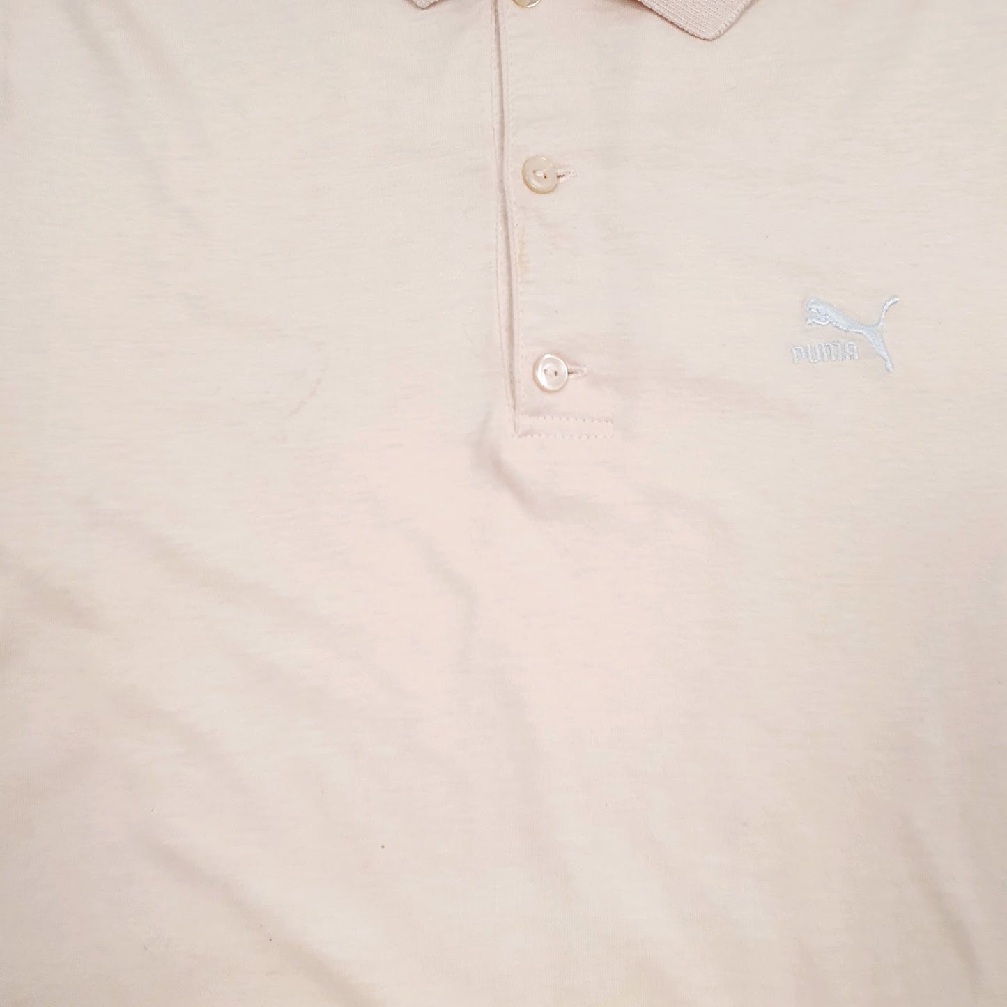 Mens Beige Puma Vintage  Polo Shirt