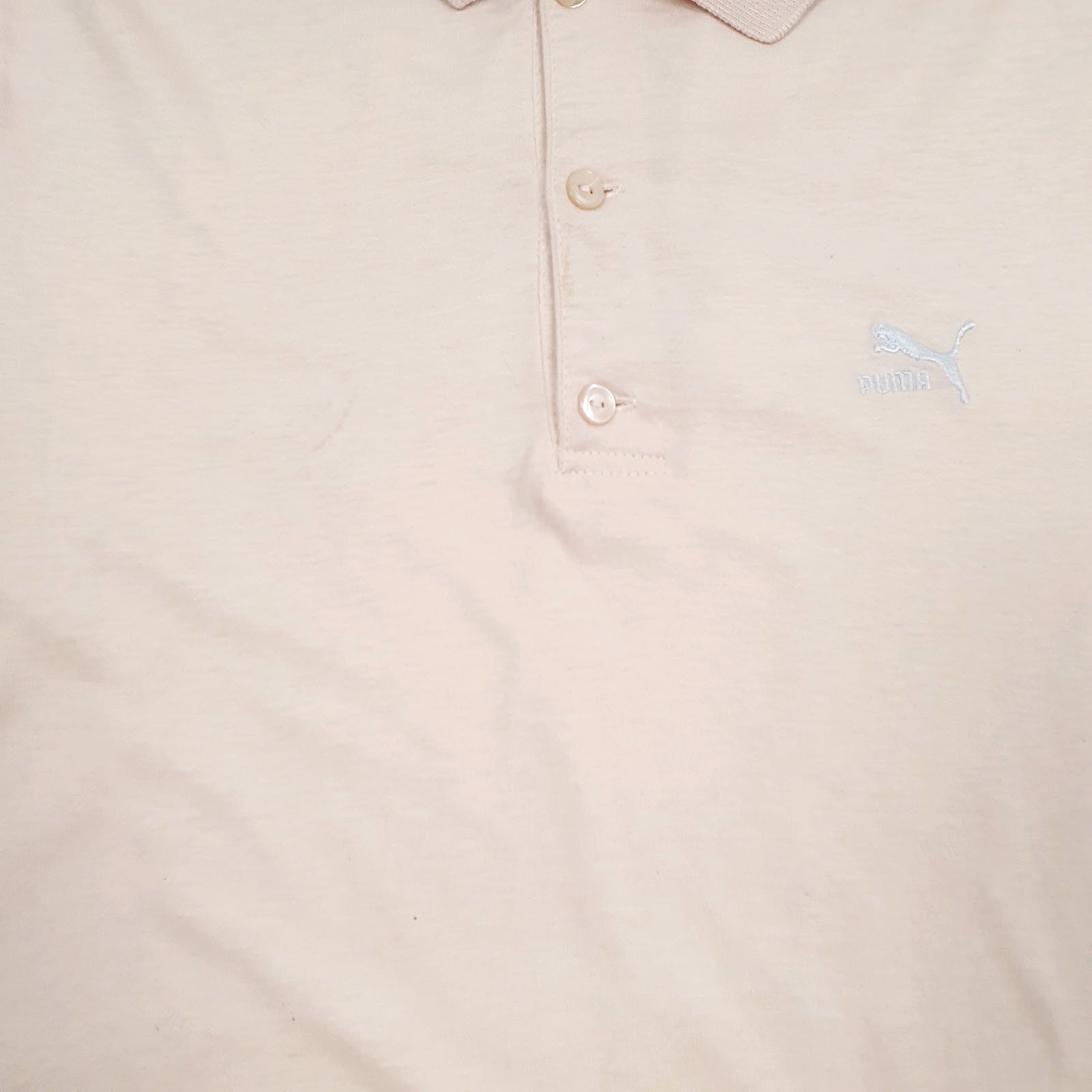 Mens Beige Puma Vintage  Polo Shirt