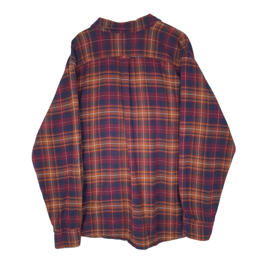 Mens Red Eddie Bauer Flannel  Shirt