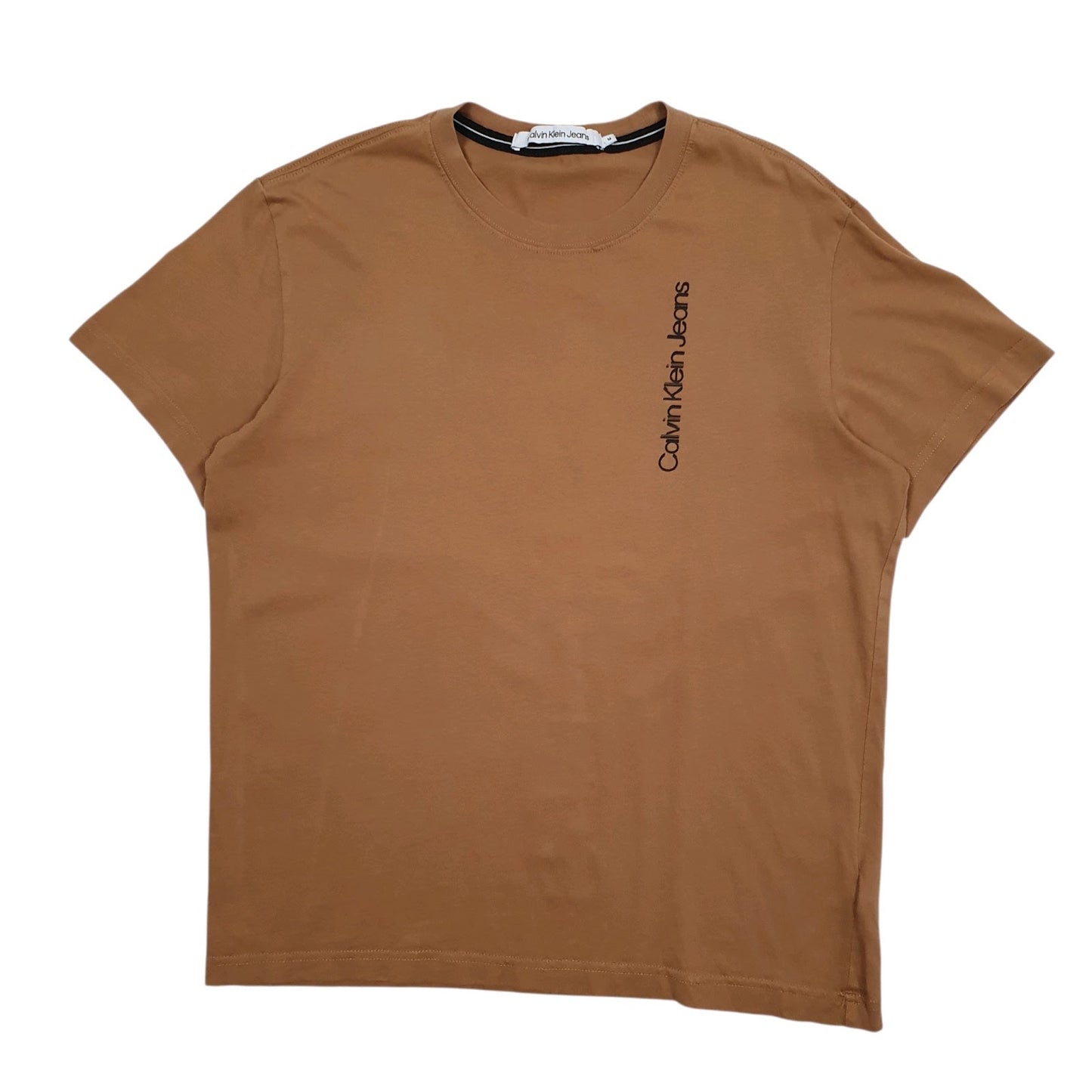 Mens Beige Calvin Klein  Short Sleeve T Shirt