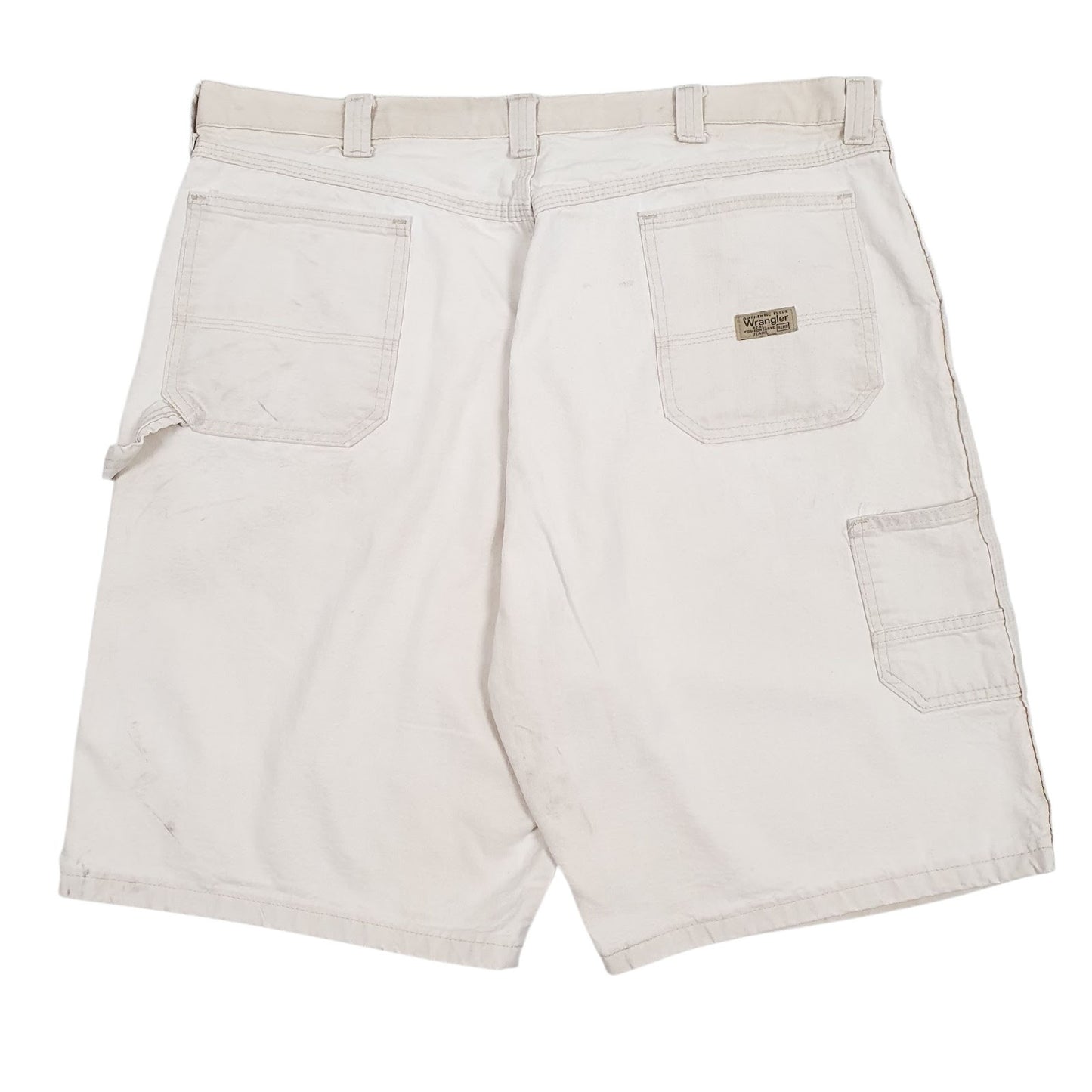 Mens Cream Wrangler  Quarter Zip Shorts