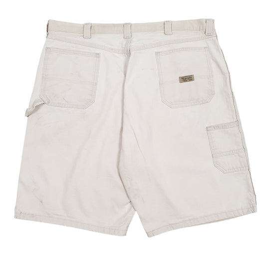 Mens Cream Wrangler  Quarter Zip Shorts