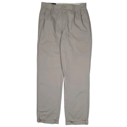 Mens Beige Polo Ralph Lauren Hammond Pant Pleated Chino Trousers