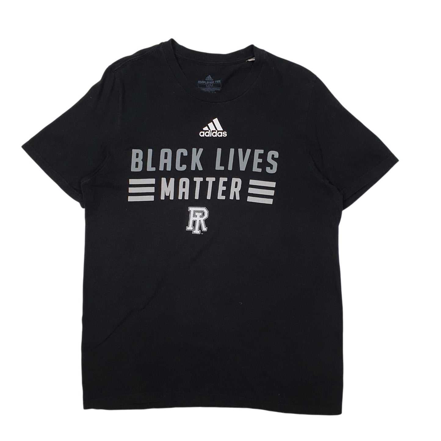 Mens Black Adidas Black Lives Matter Short Sleeve T Shirt