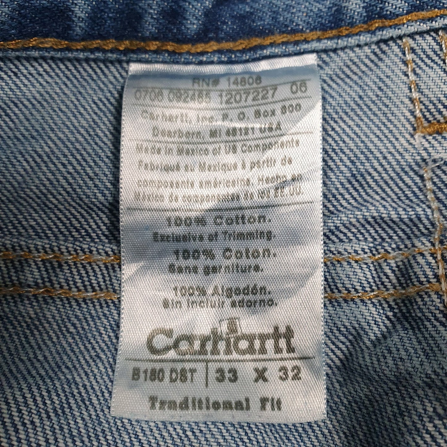 Mens Blue Carhartt   Jeans