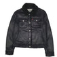 Womens Black Levis Faux Leather Suede  Coat