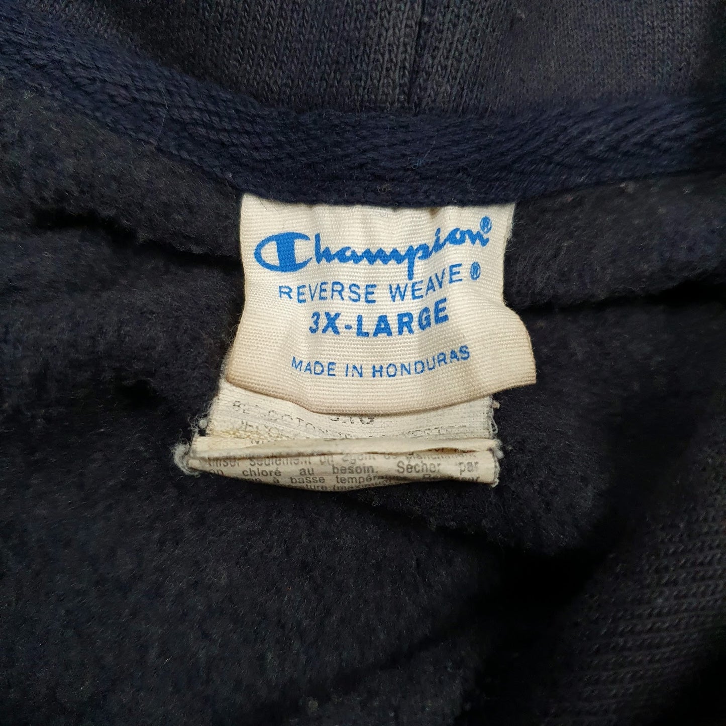 Mens Navy Champion Reverse Weave Hoodie Jumper