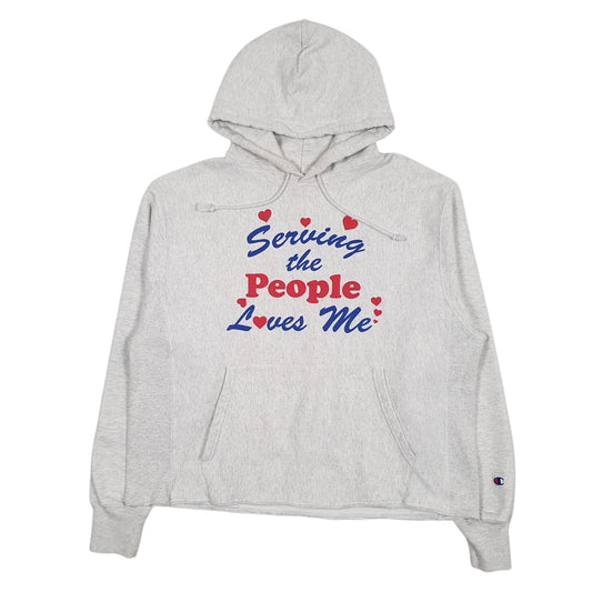 Womens Grey Champion Reverse Weave Hoodie Jumper