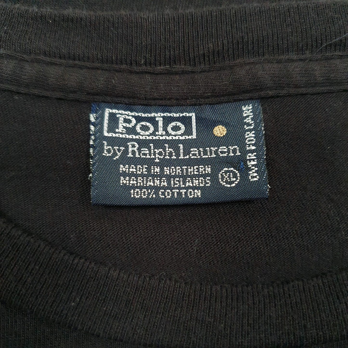 Mens Black Polo Ralph Lauren Vintage 90s  T Shirt