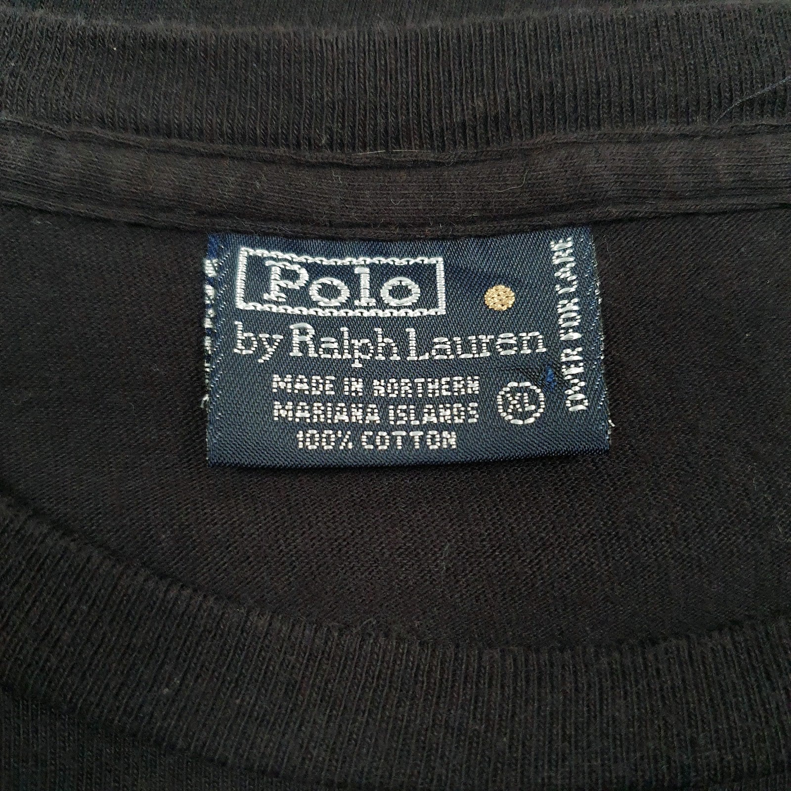 Mens Black Polo Ralph Lauren Vintage 90s  T Shirt