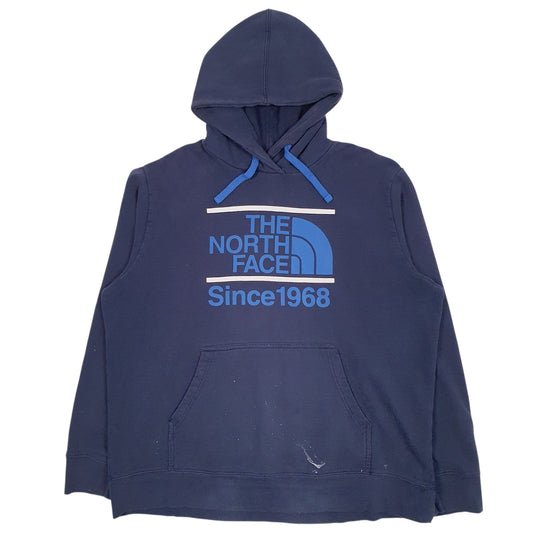 Mens Navy The North Face Spellout Hoodie Jumper