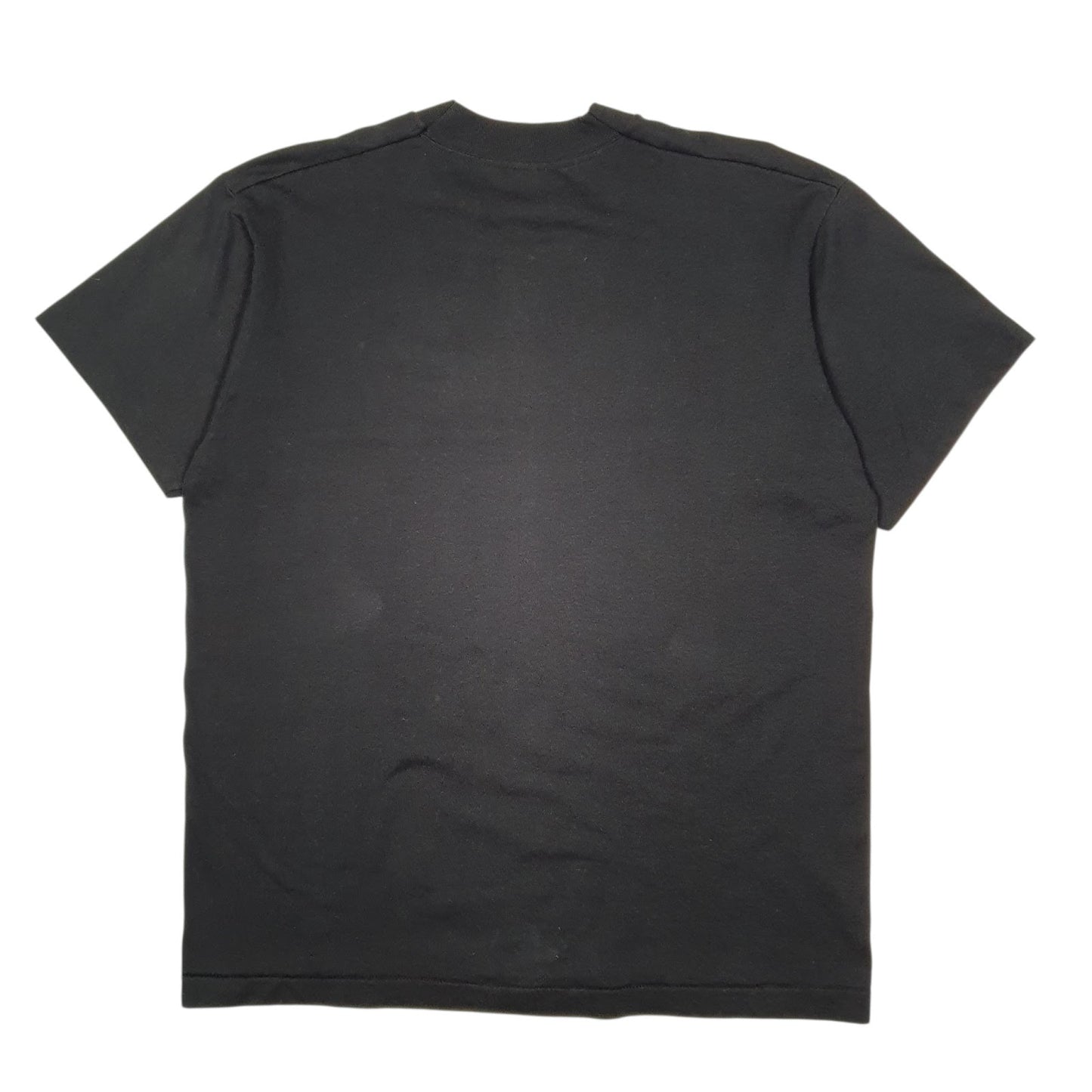 Mens Black Fruit Of The Loom Vintage 90s Single Stitch  T Shirt