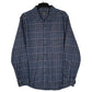 Mens Blue Eddie Bauer Heavyweight Flannel Long Sleeve Shirt